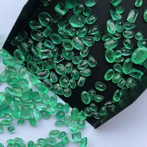 Natural Rich Dark Green Colombian Emerald Faceted Loose Stone for Sale - Round Oval Pear Emeralds for Jewelry Setting Wholesale