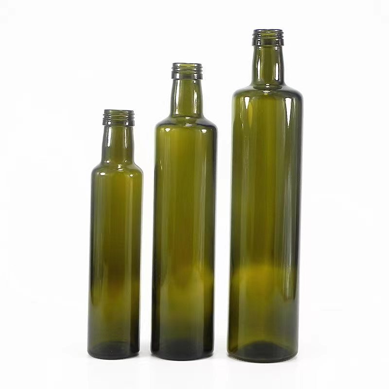 00ml 250ml 500ml 750ml 1000ml Glass Amber Olive Oil Bottles Round and Square Shape Cooking Oil Bottles Wholesale