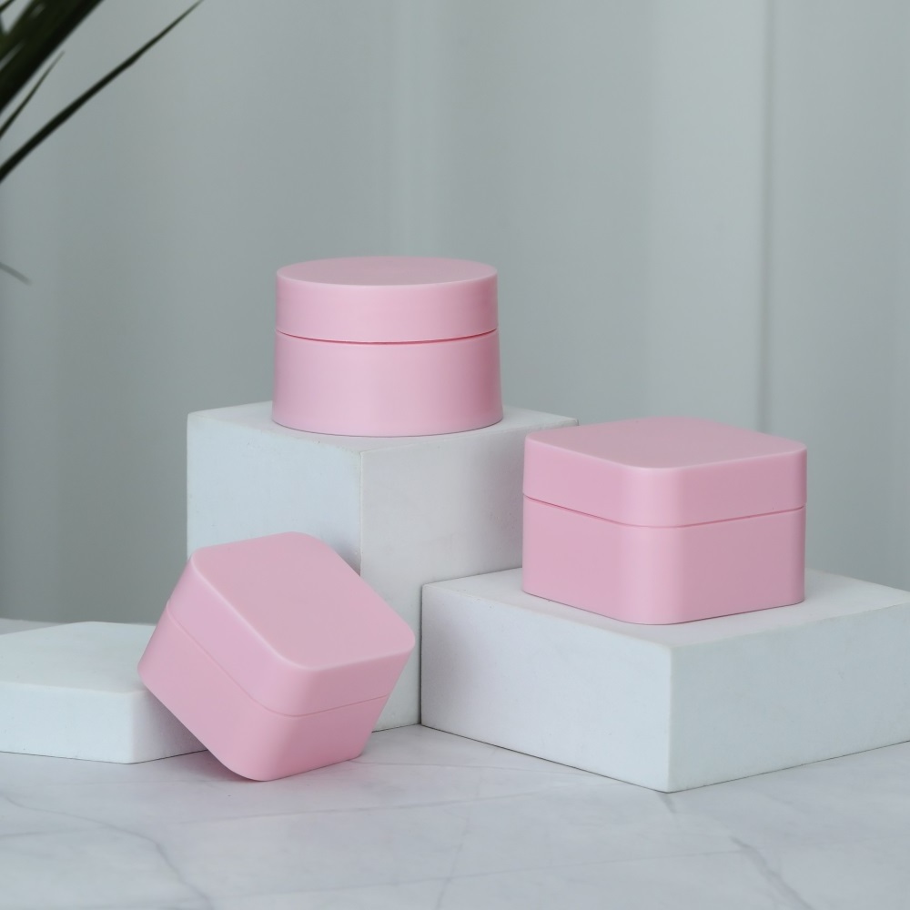 10g 30g 50g empty Pink Matte scrub body butter Face Cream Frosted Lip Balm Container pp cosmetic Plastic Jar with lid