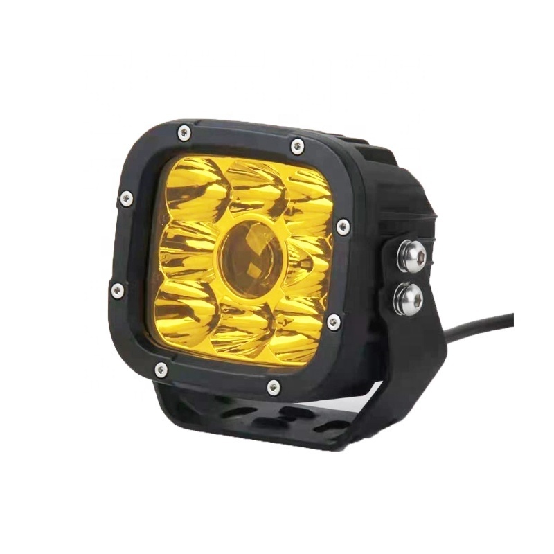 65W 7000lm Auto Automotive LED Spotlight Beam Lights Long rang White Amber 5 inch fog lights LED Driving light