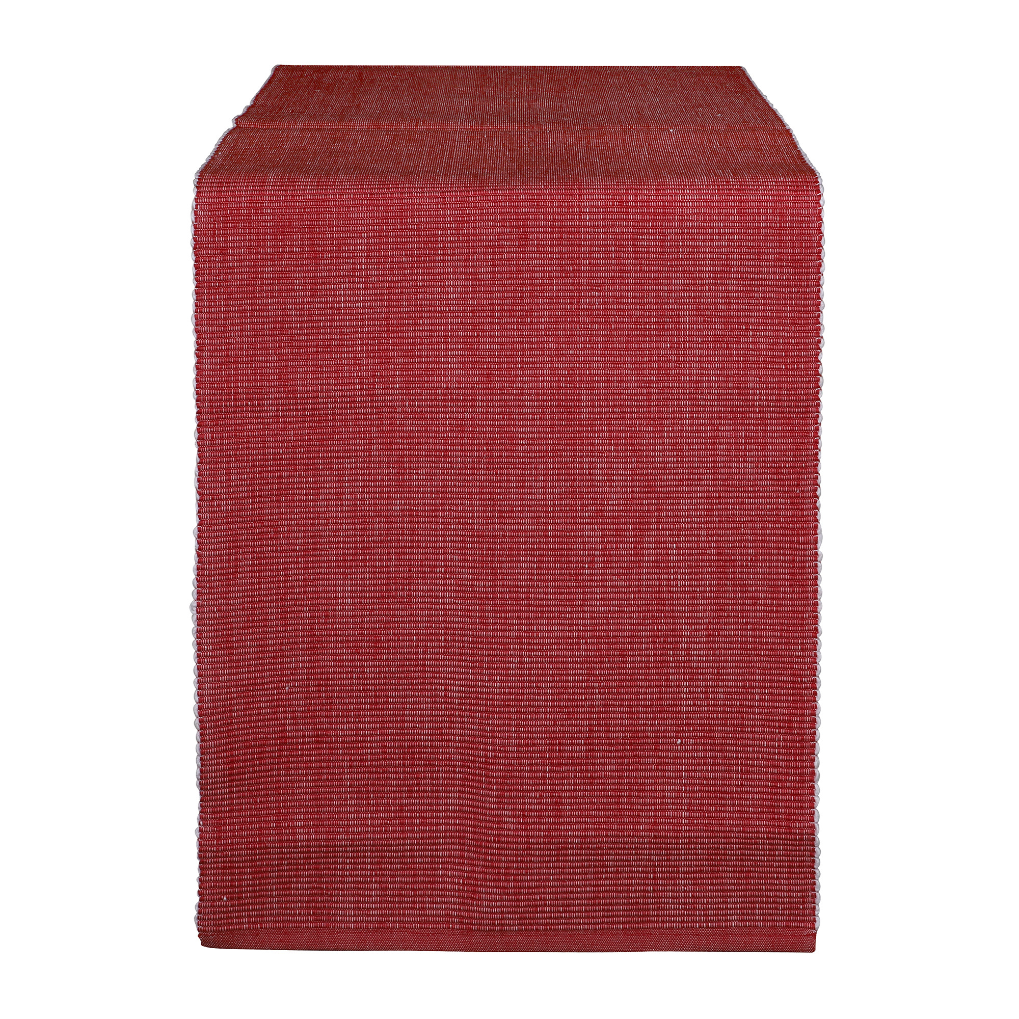 100% Cotton Dinning  RIB Table Runner - RED