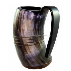 Vintage Crafted Original Horn Beer Mugs for Attractive Drink Ware Purposes at Wholesale Prices from India