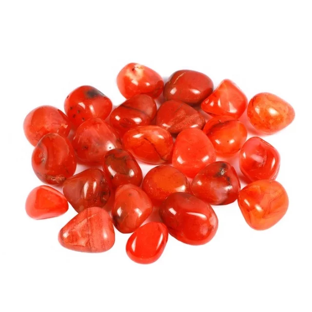 Crystal Tumbled Stones  Wholesale Bulk Natural Polished Red carnelian Crystal agate Gemstone Tumbled Stone Wholesale Tumble