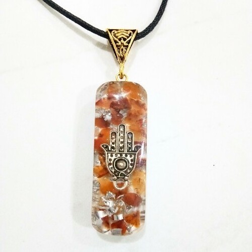 Best Quality Orgone Orgonite Hamsa Hand Pipe Healing Seven Chakra energy Pendants Wholesale Pendants For sale