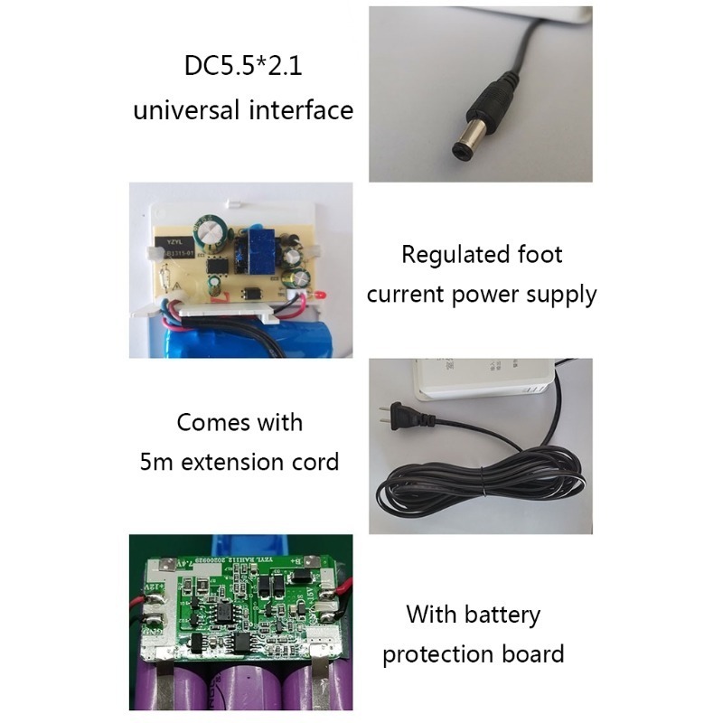 24 Hours UPS Power Supply DC 12V Lithium ion Battery Rechargeable 14400mAh Li-ion Battery Backup UPS for WiFi IP Security Camera