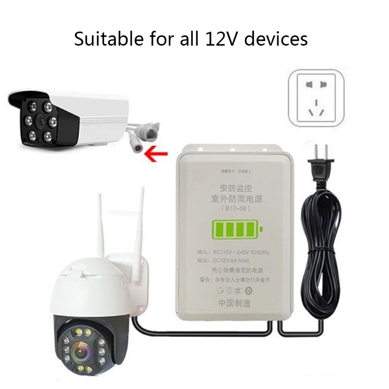 24 Hours UPS Power Supply DC 12V Lithium ion Battery Rechargeable 14400mAh Li-ion Battery Backup UPS for WiFi IP Security Camera