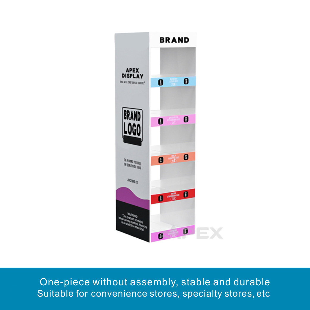 APEX White 5 Layer Custom Acrylic Display with Dividers Tiered Display ...