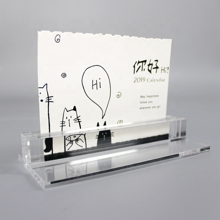 APEX Customized Clear Tabletop Acrylic Sign Holder For Menu Price List