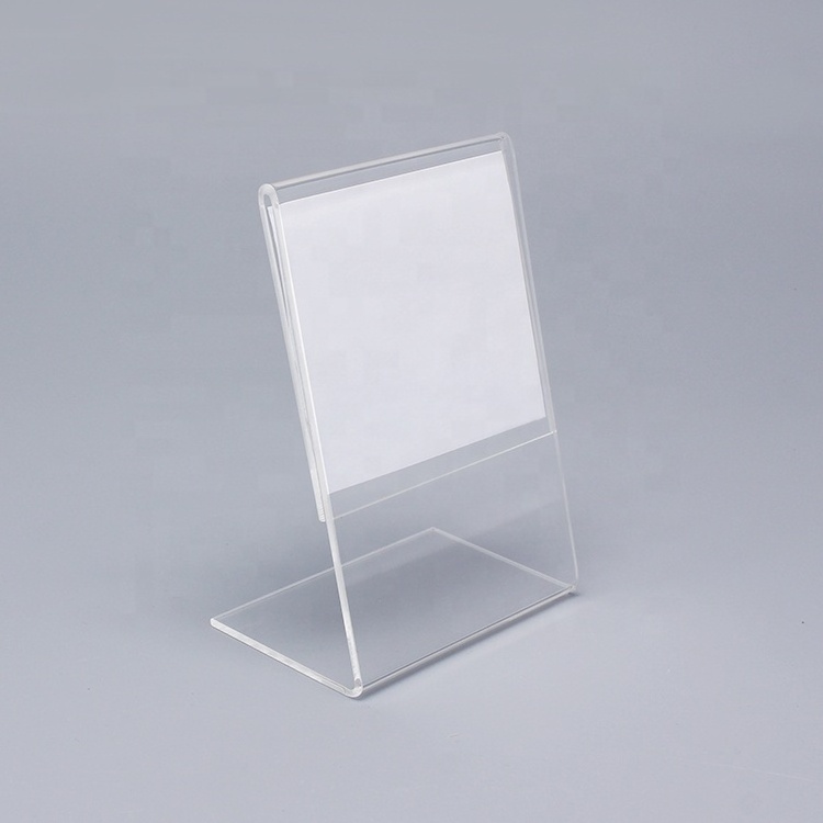 APEX Customized Clear Tabletop Acrylic Sign Holder For Menu Price List