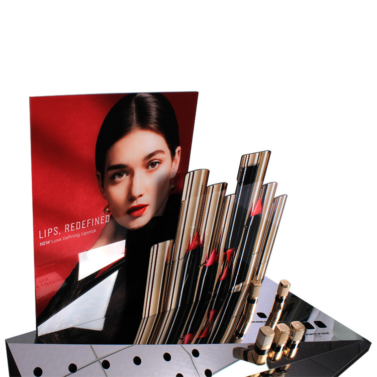 APEX Acrylic Cosmetics Display Racks Fashion Makeup Counter Display Case Trend Lipsticks Display Cabinet