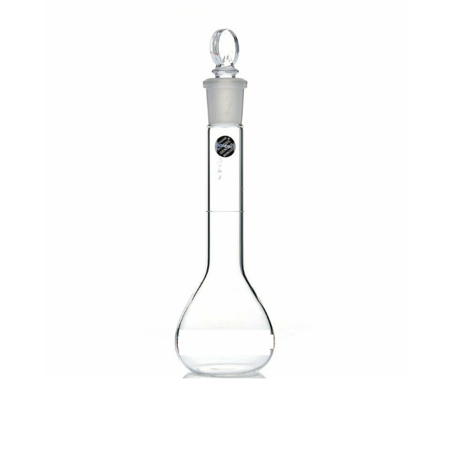 High Quality Borosilicate Glass Volumetric Flasks Various Capacities with I/C Glass Stopper (1ml to 2000ml) for Laboratory