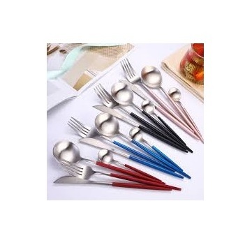 Handmade Cutlery set for wedding business gift flatware Sets Clear Acrylic Handle Stainless Steel in wholesale price