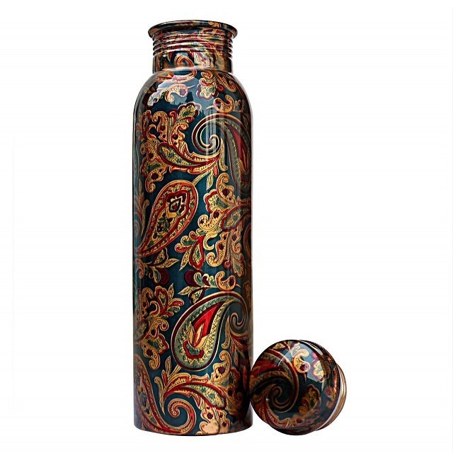 Printed Copper Water Bottle Available Modern Designs Different Types Bottles High Quality In Whole Sale Price