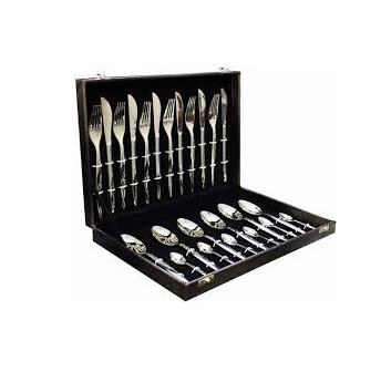 Handmade Cutlery set for wedding business gift flatware Sets Clear Acrylic Handle Stainless Steel in wholesale price