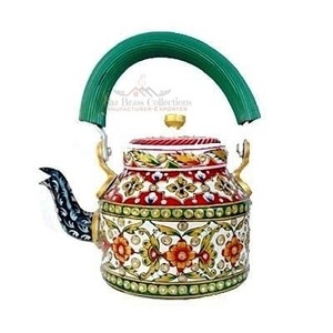 Multicolor Hand Painted Classic Traditional Tea Kettle Made In Aluminum Decorative Beautiful Customized Design Cheap Price