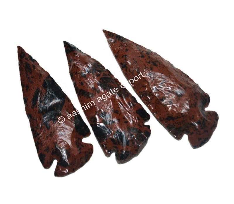 Latest Mahogany Arrowheads Wholesale Natural Stones Crystal Stones Reiki Rocks Jade Minerals Feng Shui Hunting Agate Arrowhead