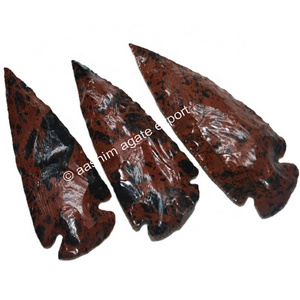 Latest Mahogany Arrowheads Wholesale Natural Stones Crystal Stones Reiki Rocks Jade Minerals Feng Shui Hunting Agate Arrowhead