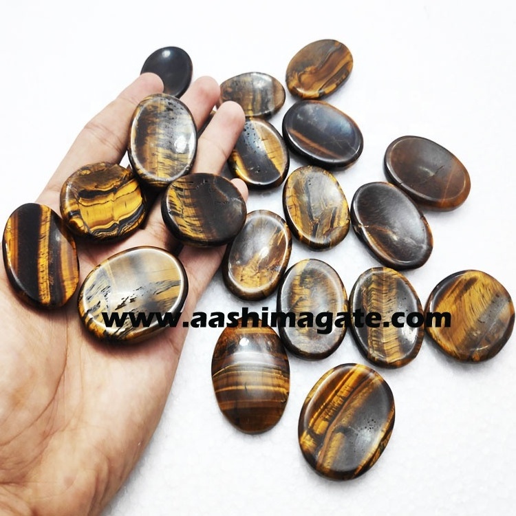 Wholesale Yellow Tiger Eye Crystal Worry Stones Natural Stones Crystal Crafts Reiki Rocks Minerals Feng Shui Jade Stone Therapy