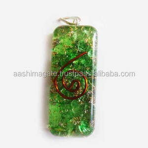 Gemstone Green Onyx orgone pipe Agate pendant | wholesaler Green Onyx orgone pipe pendant for jewelry and Healing