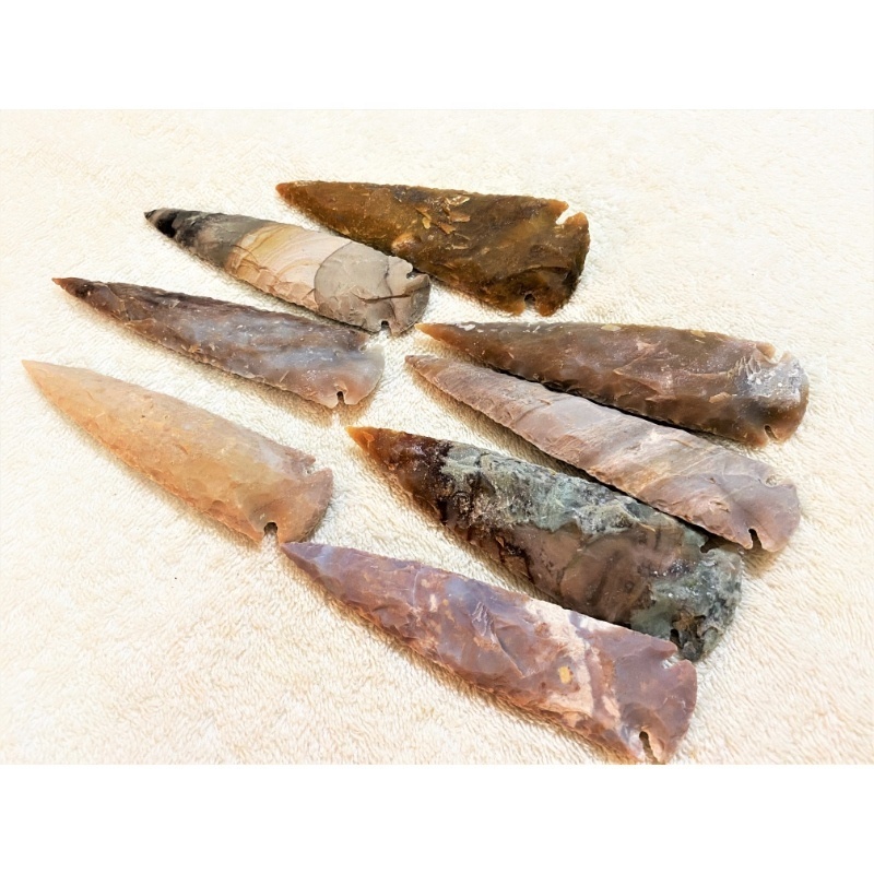 Handmade 5 Inch Agate Arrowheads Wholesale Natural Stones Crystal Crafts Reiki Rocks Jade Minerals Feng Shui Hunting Arrowheads