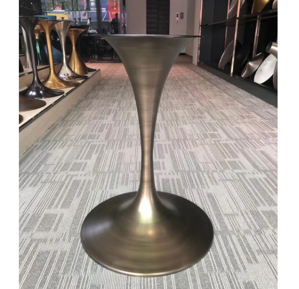 Tulip table base round gold steel brass table leg stand for hotel project  Foshan factory direct sale