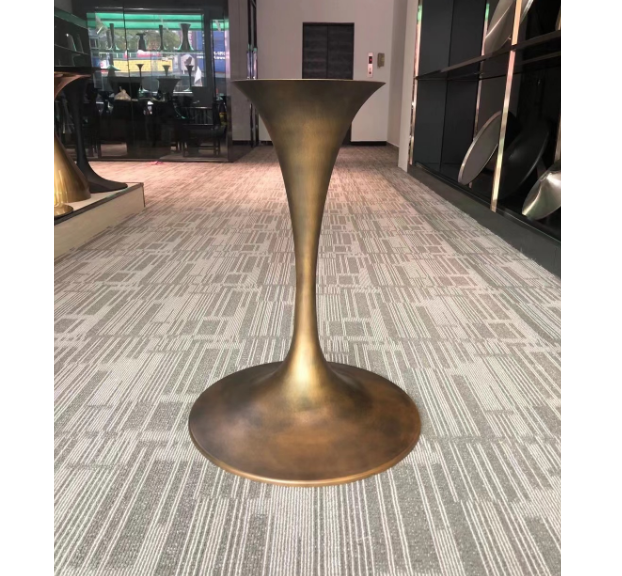 Tulip table base round gold steel brass table leg stand for hotel project  Foshan factory direct sale