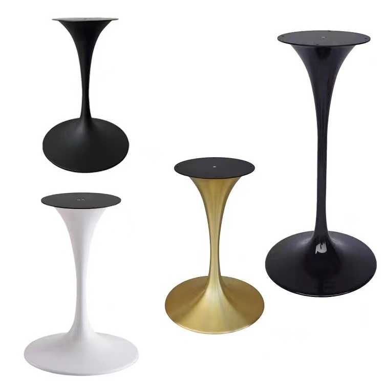 Tulip table base round gold steel brass table leg stand for hotel project  Foshan factory direct sale