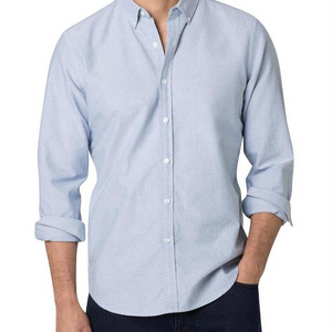 Men's Slim-fit Long-Sleeve Solid Oxford Shirt