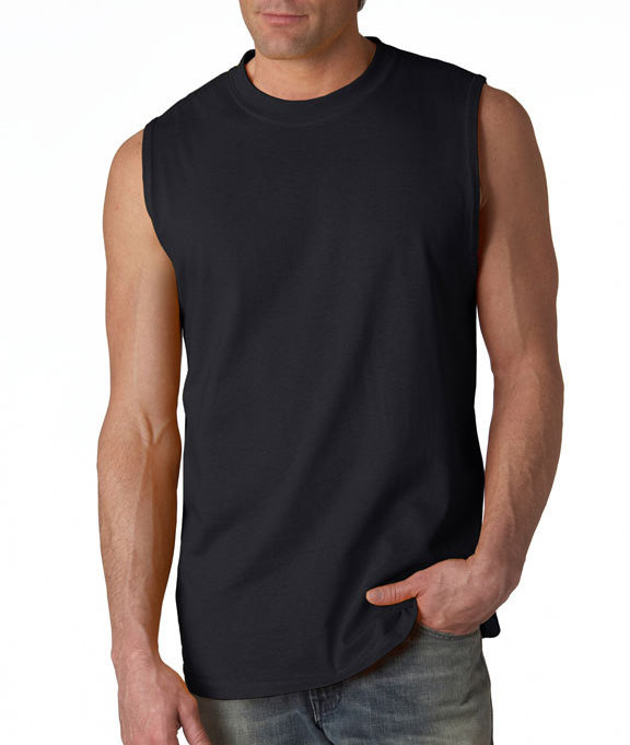 2024 OEM Custom Logo Cut Off Solid Color Shirt Sleeveless Men's Workout Bodybuilding Muscle Gym Tank Tops Vest for Men