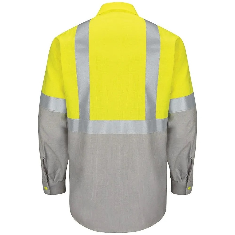 Wholesale Hi-Viz reflective ultrasoft flame retardant FR Long Sleeve Button Down Work Shirt