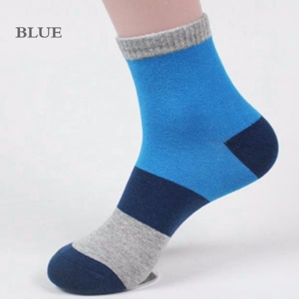 Wholesale Spring/Summer Men's Splicing Stripe Color Soft Cotton Casual Socks