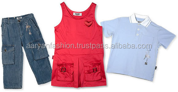 Kids Set Boys Clothing Sets Children 100% Cotton Customized Denim Fabric Knitted