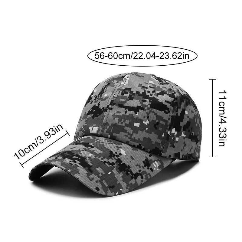 Unisex Camouflage Baseball Cap Digital Print Camo Hat for Sports Travel Casual Formal Dobby Style Baseball Cap for Men and Women