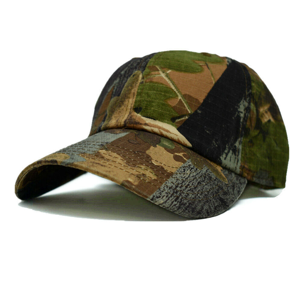 Customizable Polo Style Camouflage Hats Four Seasons Baseball Caps Hat Cotton Washed Adjustable Hats Cotton Plain Solid Ball Cap