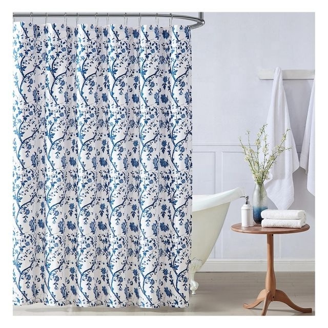 Semi Transparent Bathroom Embroidered Waterproof And Mildew Resistant Cute Shower Drapes Bathroom Attractive Partition Curtain