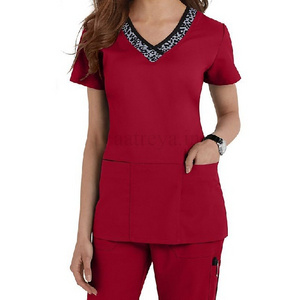 Short sleeves medical scrub uniform Pajamas set