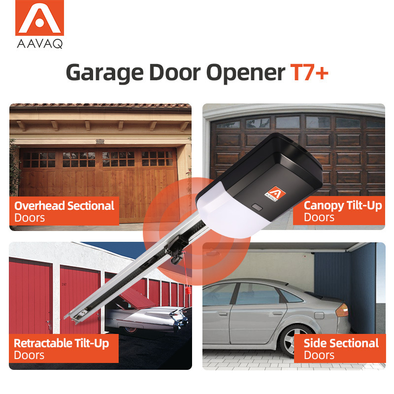 AAVAQ T7+ 700N 433 MHz Rolling Code  Rail Set Garage Door Opener