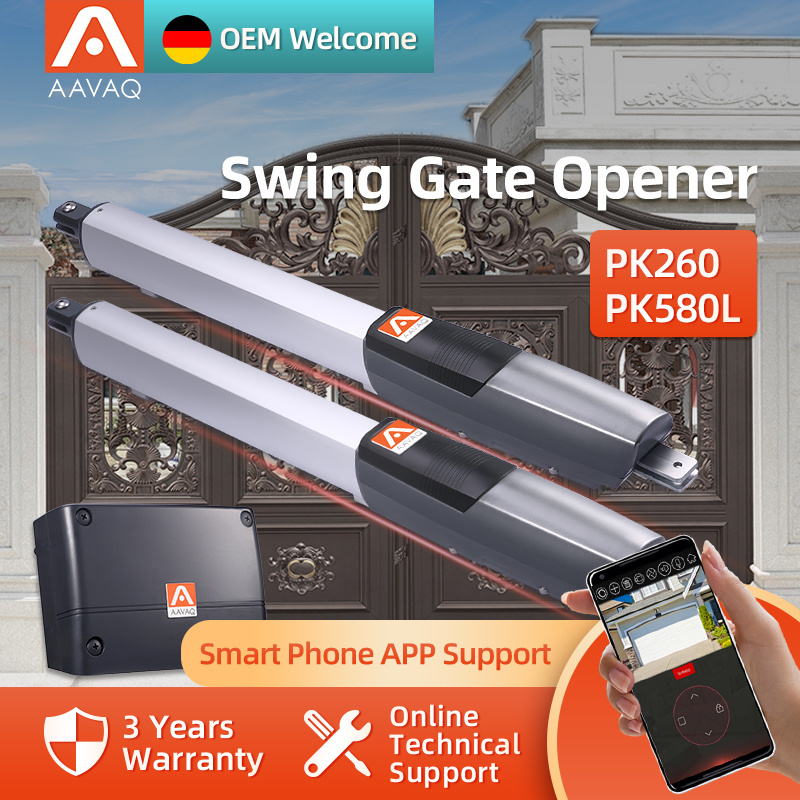 AAVAQ PK580L Swing Gate Opener Single Arm 800kgs Door Weight