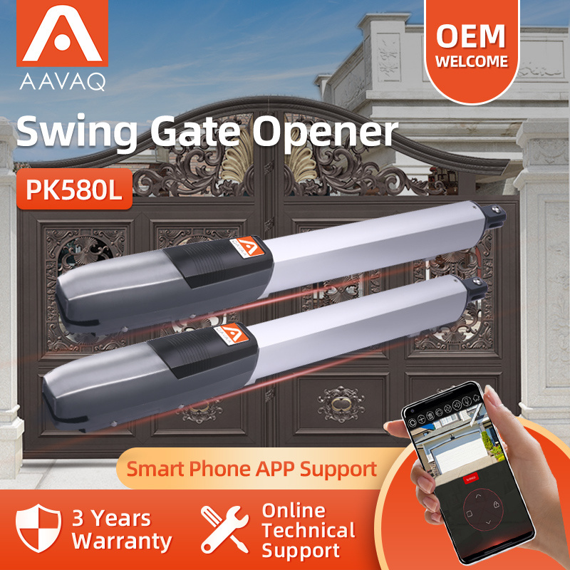 AAVAQ PK Series WiFi Remote Automatic Control DC Swing Gate Opener Electric Gate Motor Operator