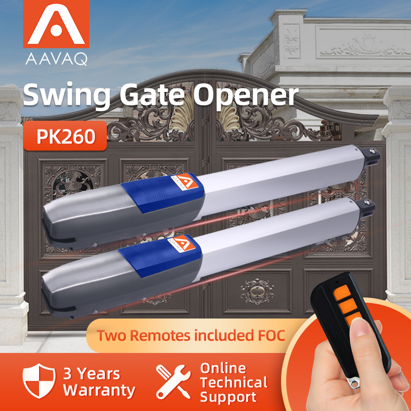 AAVAQ PK260 220V for 400kg per leaf Swing Gate Opener Dual Arms Gate Motor