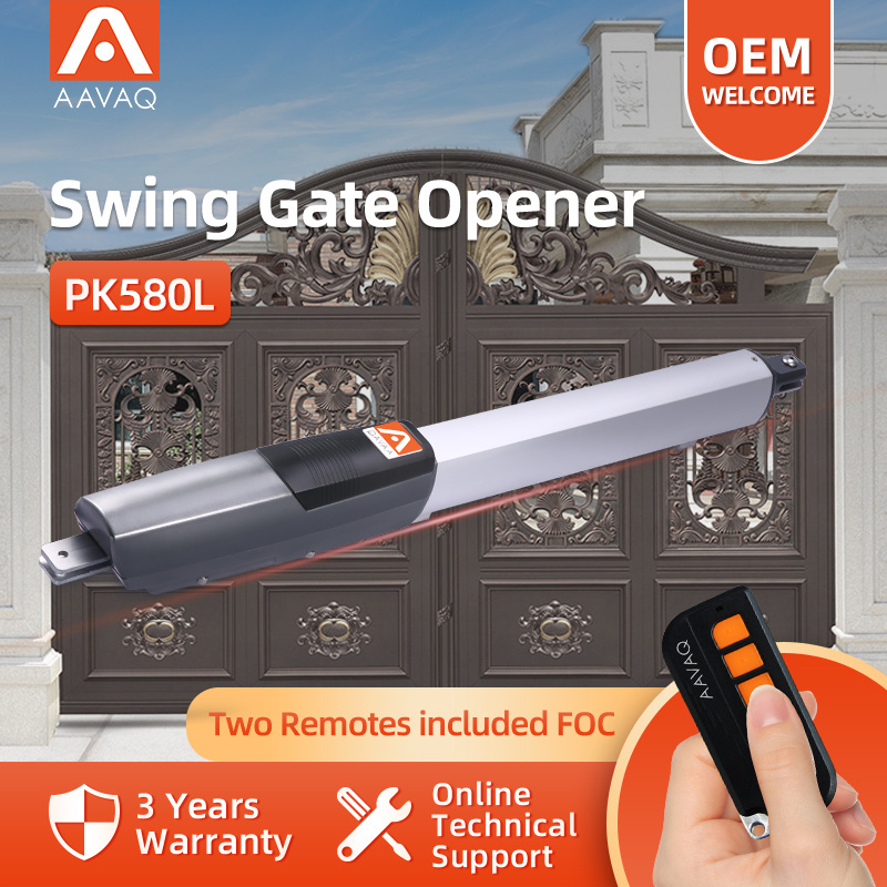 AAVAQ PK580L 800KG Wifi Remote Control Linear Arm Heavy Duty Swing Gate Opener for Garden