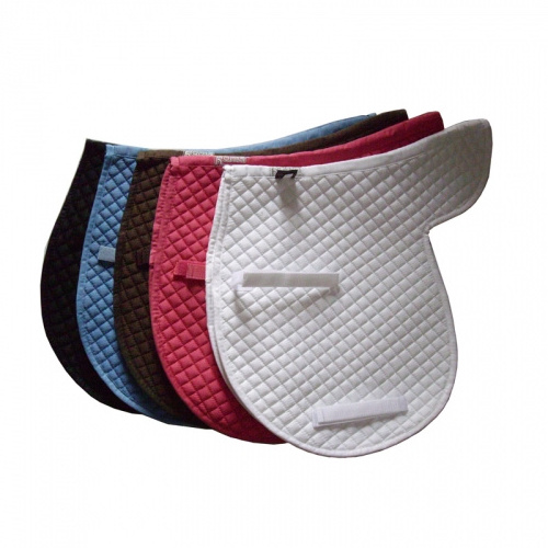 Horse Cotton Saddle Pad 5 different fabric trim and binding colors with a choice of nearly 5 different colors of sheepskin