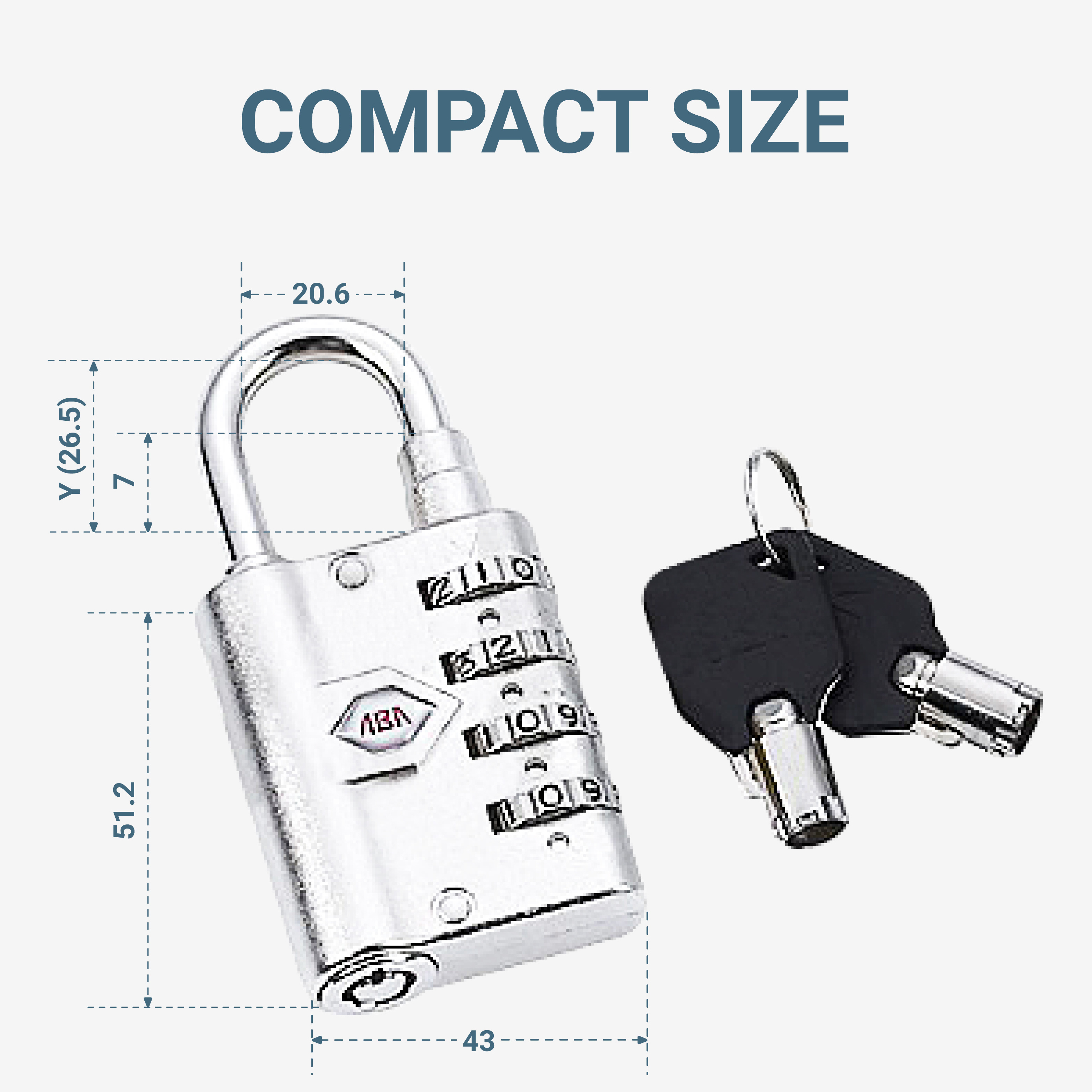 High Security 4 Heavy Duty Padlock With Key Digit Luggage Combination Lock For Bag