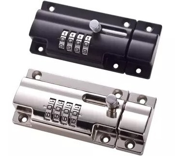 High Quality Zinc Alloy Combo Bolt 4-Dials Combination Sliding Bolt Latch door lock combination gate lock