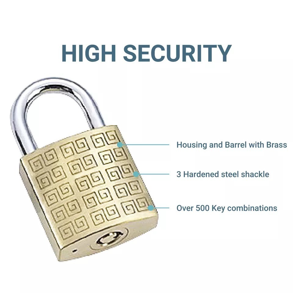 Custom hardened brass padlock use simple quality safety solid brass padlock with key