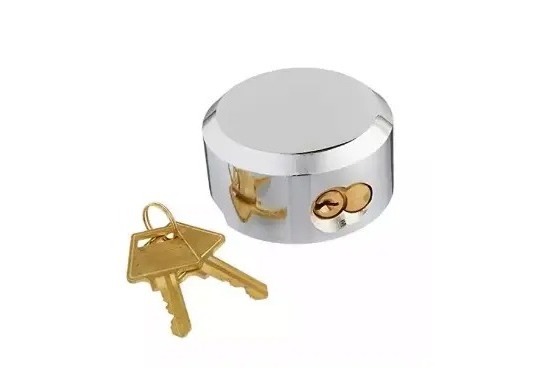 Round Hidden Steel Shackle Padlock Garage Door Lock