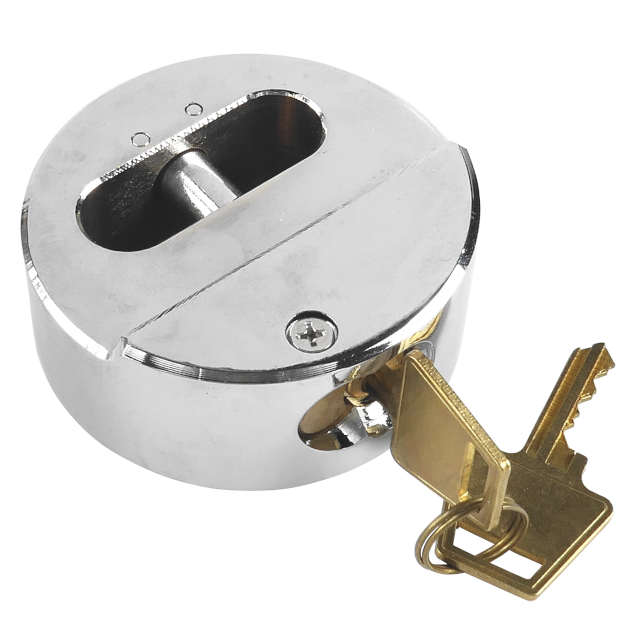 Round Hidden Steel Shackle Padlock Garage Door Lock