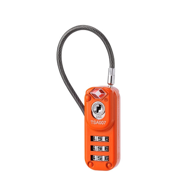 3 Digit Code TSA lock outdoor Luggage Backpack zipper wire rope code password combination padlock