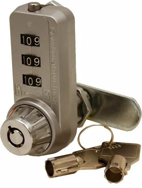 Secure heavy duty 3 dial combination cabinet lock combination cabinet cam Lock with master key