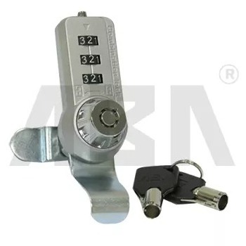 Secure heavy duty 3 dial combination cabinet lock combination cabinet cam Lock with master key